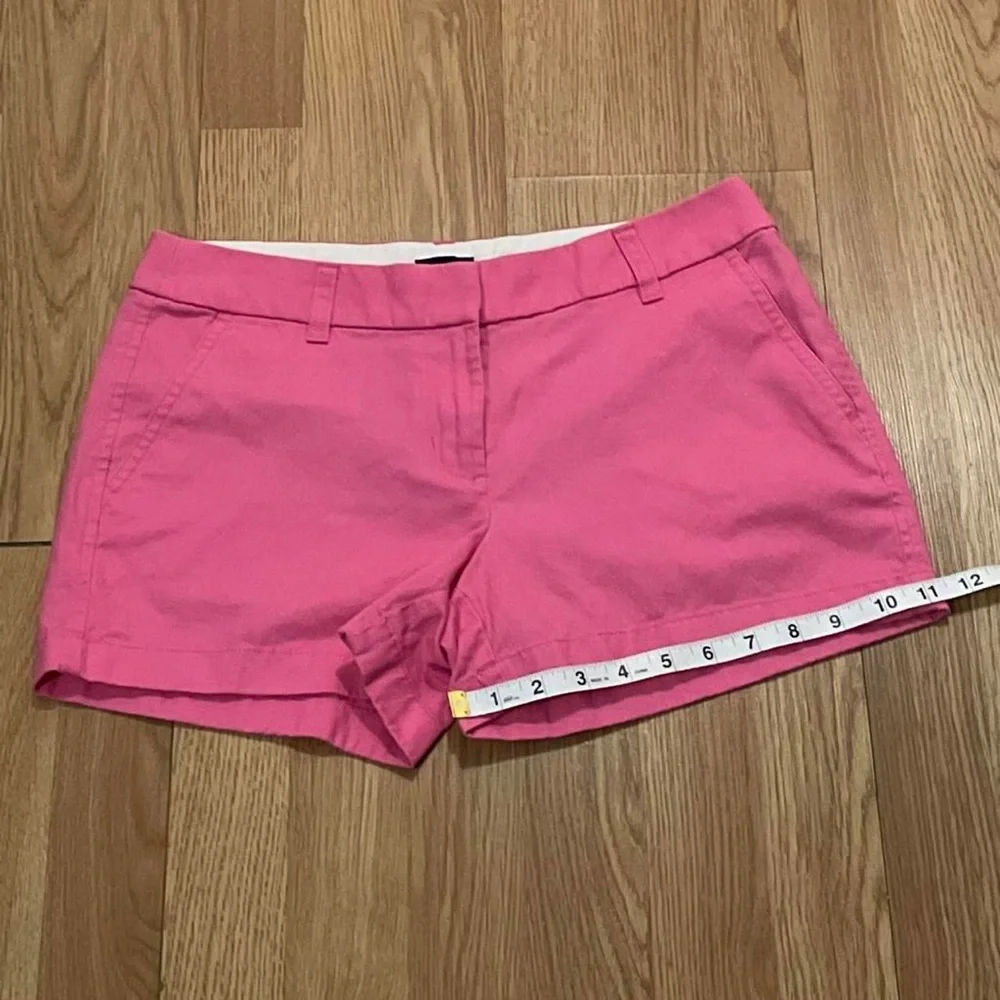 J.Crew Women’s 4 Flat Front Chino Shorts Pink Medium Rise Preppy Classic